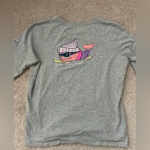 Vineyard Vines Gray Snowboarding Cotton Tee